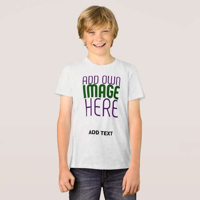 TEXTMALL FÖR MODERN REDIGERBAR ENKEL VITE BILD T SHIRT (Framsida Full)