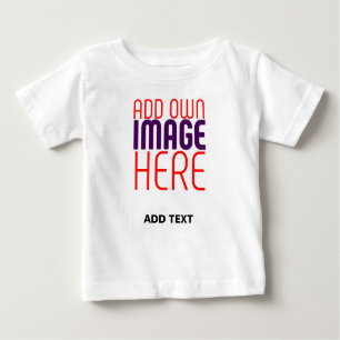 TEXTMALL FÖR MODERN REDIGERBAR ENKEL VITE BILD T SHIRT