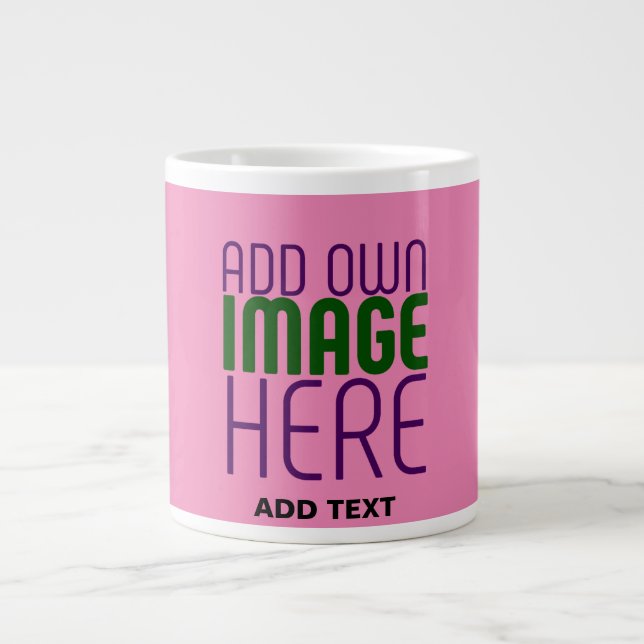 TEXTMALL FÖR MODERN REDIGERBARA SHOCK ROSA-BILDER JUMBO MUGG (Framsidan)