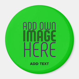TEXTMALL FÖR REDIGERBAR LIME GRÖN BILD MAGNET