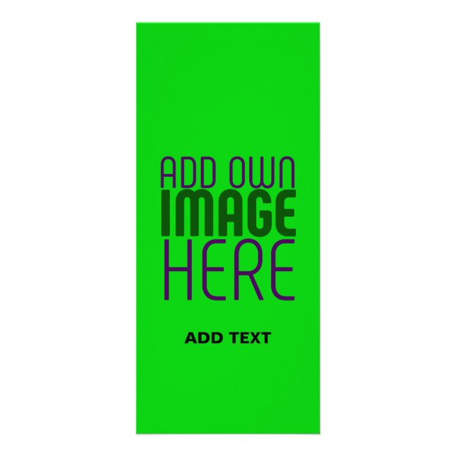 TEXTMALL FÖR REDIGERBAR LIME GRÖN BILD REKLAMKORT (Framsidan)