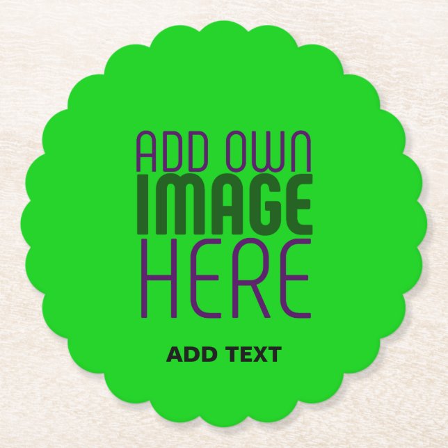 TEXTMALL FÖR REDIGERBAR LIME GRÖN BILD UNDERLÄGG PAPPER (Framsida)