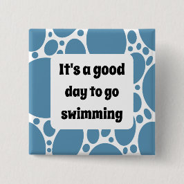 Textmall och blå mönster knapp