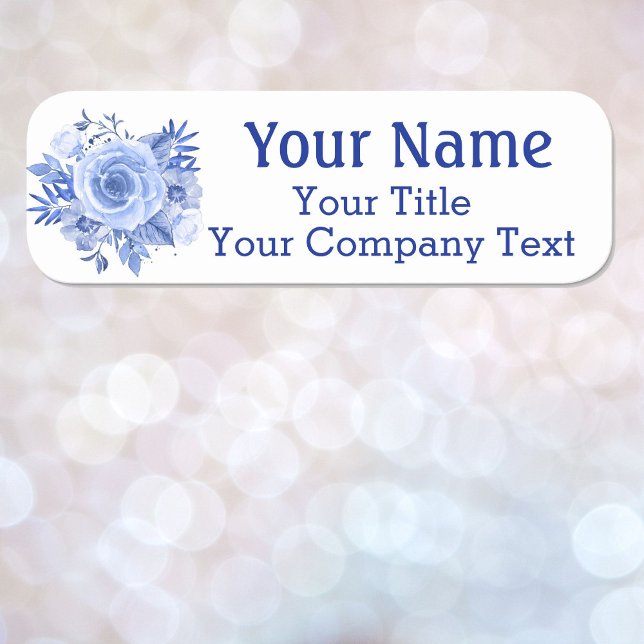 Textmärke för Anpassningsbarna namn bricka Blue Ro Namnbricka (Skapare uppladdad)