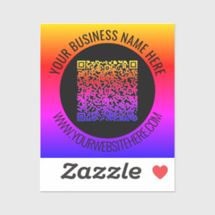 Textmärke för QR-kodsökning och Anpassningsbar Klistermärken