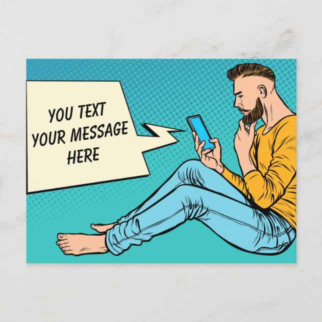 Textmeddelande för personlig vykort (Framsida)