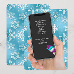 Textmeddelande från Jul-party Inbjudningar