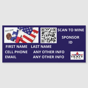 Textmynt - skanna till min QR-kodmagnet