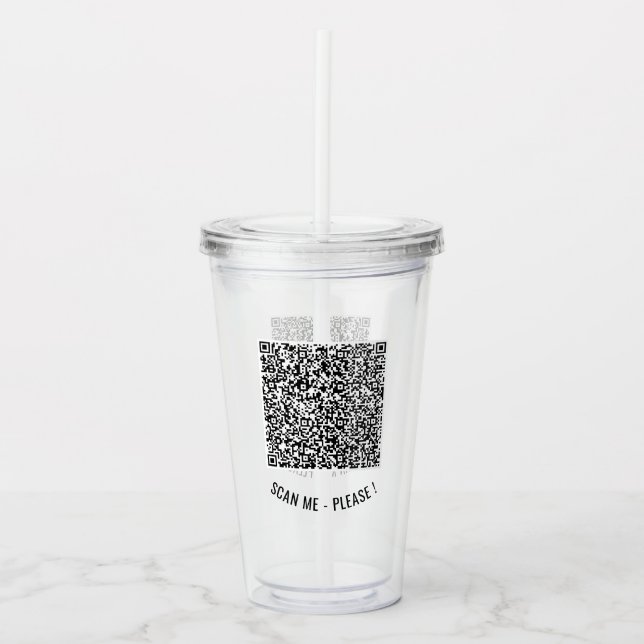Textpåfyllningsverktyget för genomsökning av QR-ko Take Away Mugg (Framsida)