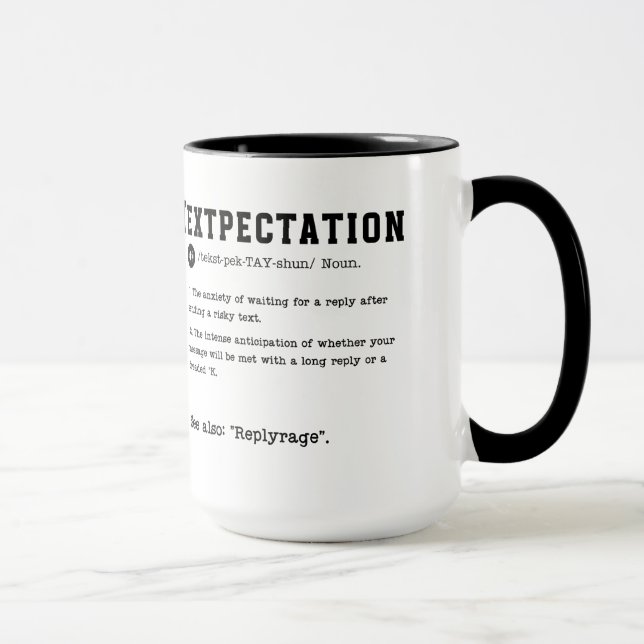 TextPectation Mugg - Väntar på ett textsvar (Höger)