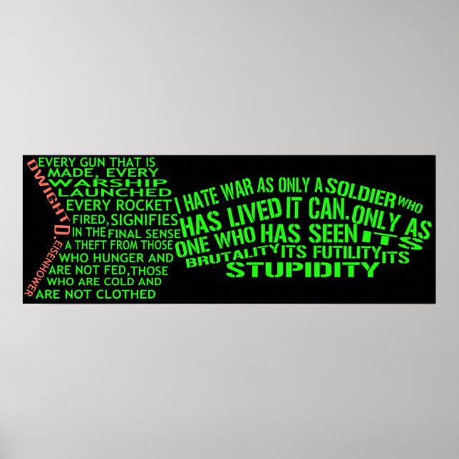 Textraktkontur för Träff mot Krig Poster (Framsidan)