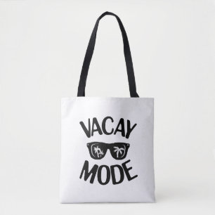 Textrapron med Ord i vacation Art Vacay Mode-textl Tygkasse