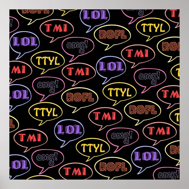 Textreringsförkortningar BrightStor design Poster (Framsidan)