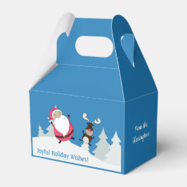 Textruta för anpassningsbar av typen Cute Santa &  Presentaskar