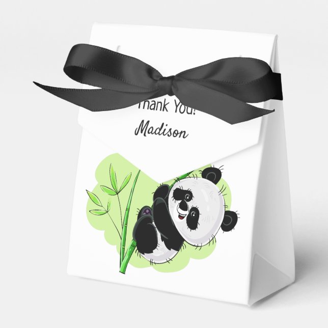Textruta för anpassningsbar för Cute Pandas Presentaskar (Framsidan Sidan)