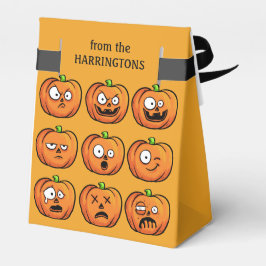 Textruta för Halloween Pumpkins-anpassningsbar Presentaskar