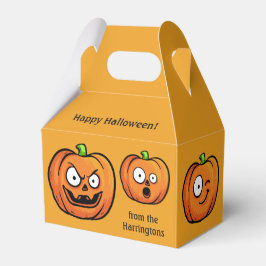 Textruta för Halloween Pumpkins-anpassningsbar Presentaskar