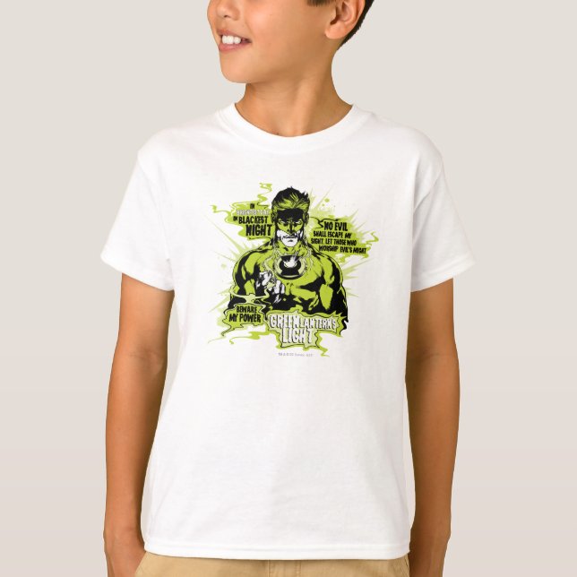 Textsamling i grönt - Färg Tee Shirt (Framsida)