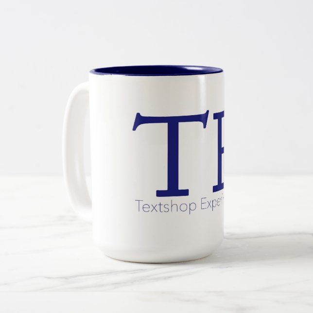 Textshop experimenterar kaffemuggen Två-Tonad mugg (Framsida vänster)