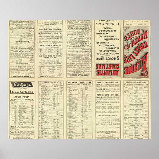 Textsida Atlantlinje Kusten Poster (Framsidan)