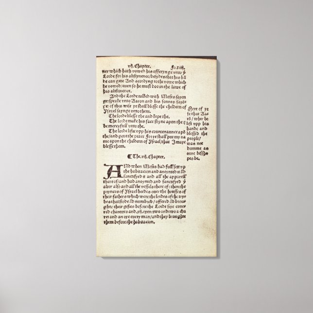 Textsida för gammalt testamente canvastryck (Framsida)