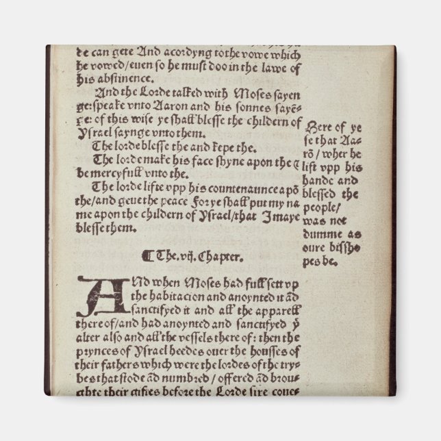 Textsida för gammalt testamente magnet (Framsidan)