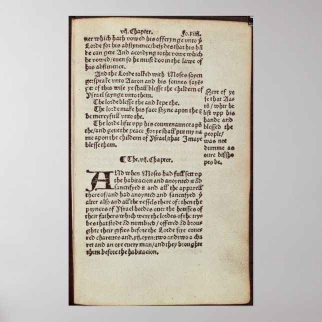 Textsida för gammalt testamente poster (Framsidan)