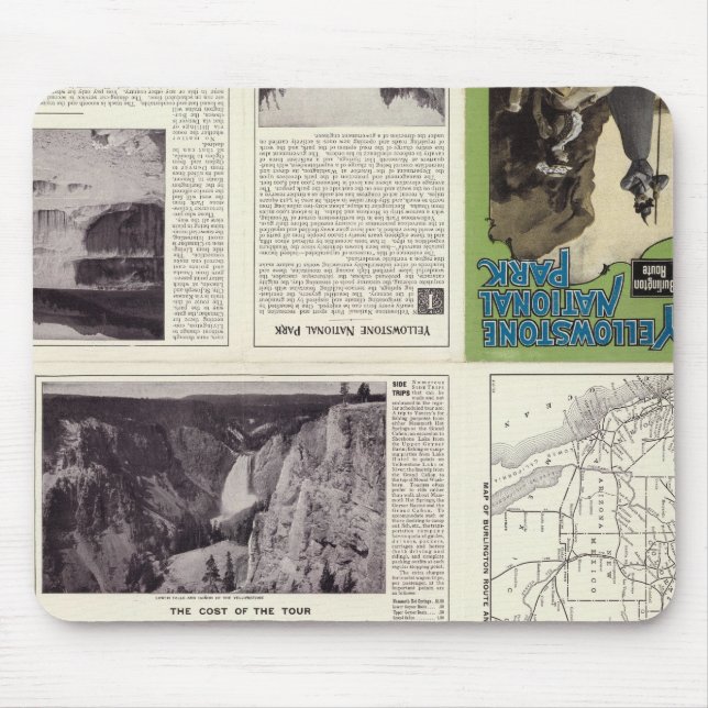 Textsida för Yellowstone National Park 2 Musmatta (Framsidan)