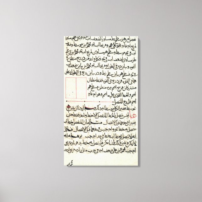 Textsida från en "Inslag, bok-geometri" Canvastryck (Framsida)