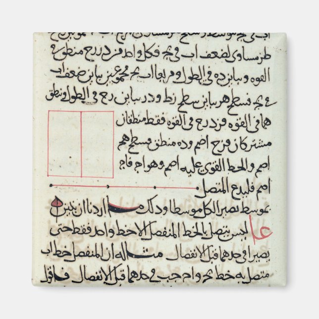 Textsida från en "Inslag, bok-geometri" Magnet (Framsidan)