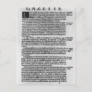 Textsida från La Gazette Vykort