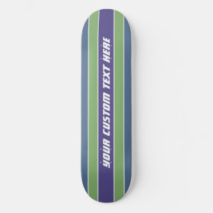 Textskateboard för anpassningsbar i rand Mönster Skateboard Bräda 19,5 Cm
