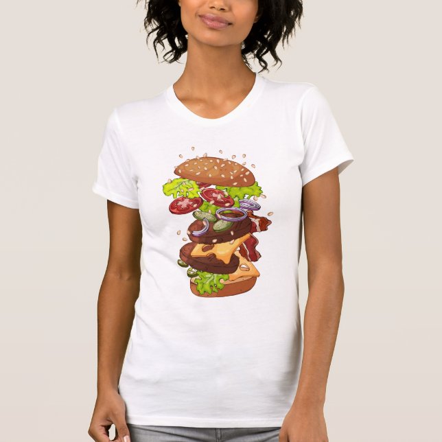 Textskjortor för Big Burger anpassningsbar & jacka T Shirt (Framsida)