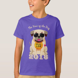 Textskjortor för Pug Life anpassningsbar & jacka T-shirt