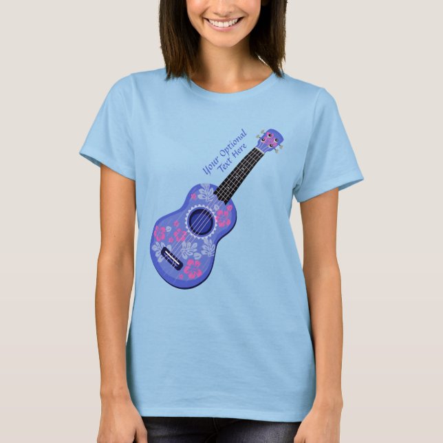 Textskjortor & jackor för Ukulele beställnings- Tee Shirt (Framsida)