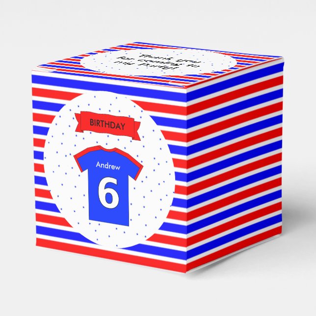 Textsport för anpassningsbar i 6e födelsedagsfest presentaskar (Framsidan Sidan)