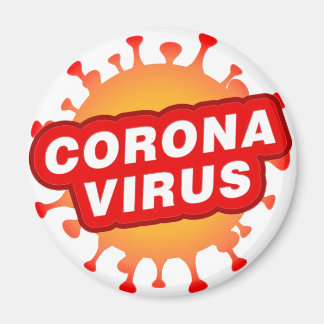 Textstrukturcirkel för Covid19 Magnet CoronaVirus