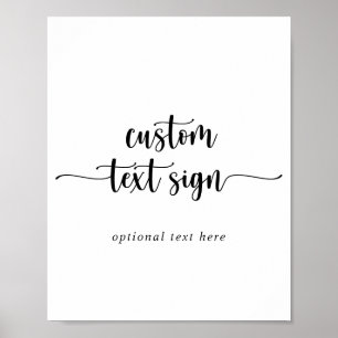 Texttecken för minimal Anpassningsbar av kalligraf Poster