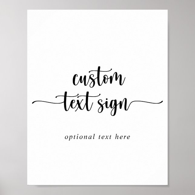 Texttecken för minimal Anpassningsbar av kalligraf Poster (Framsidan)