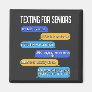 Texttext för Seniors Funny Pension Magnet