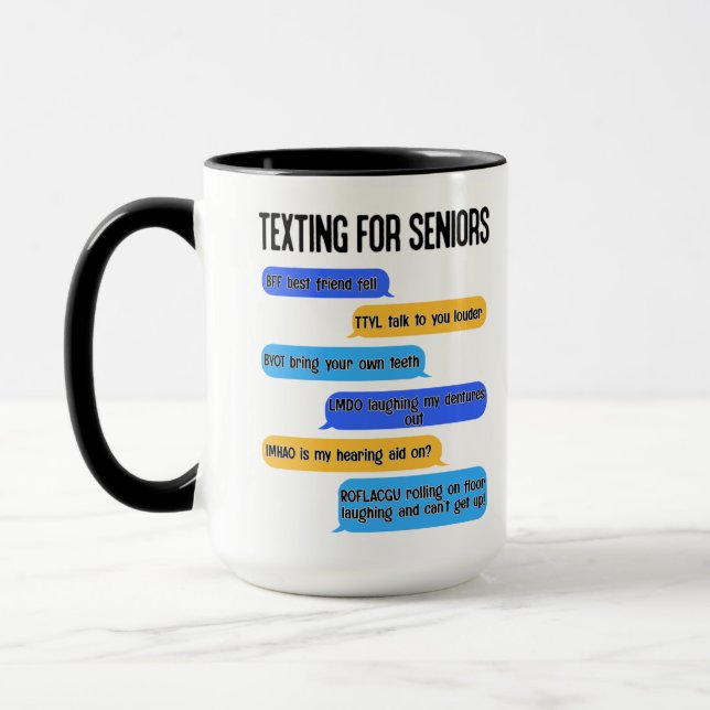 Texttext för Seniors Funny Pension  Mugg (Vänster)