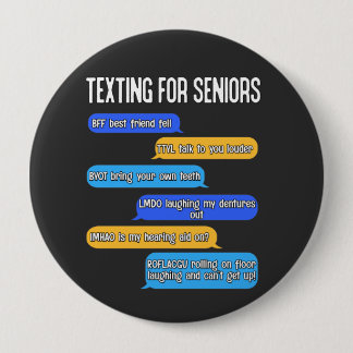 Texttext för Seniors Funny Pension-textkod Knapp