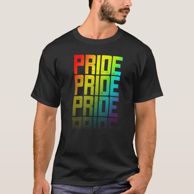 Texttoningsgrafik för Lgbtq+ Rainbow Gay pride T Shirt (Framsida)