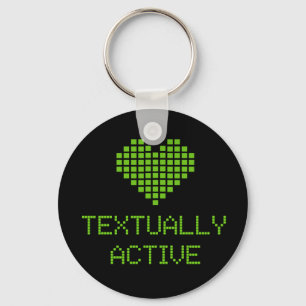Textuellt Aktiv - nyckelring