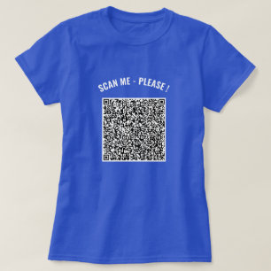 Textuppspelning av text för textsökning i QR-kod T Shirt