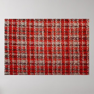 Textur av röd tartantextil användbar som bakgrund poster