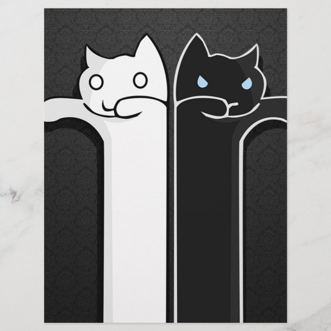 Textur Katter Svart Vitt (Framsida)