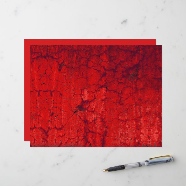 Textur Röd Rustik Vintage Antik Grunge (Fram/Back In Situ)