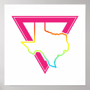 textur rosa triangel poster
