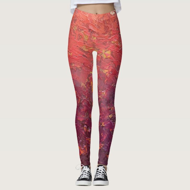 Textura #1 de la obra La puesta del sol Leggings (Framsida)